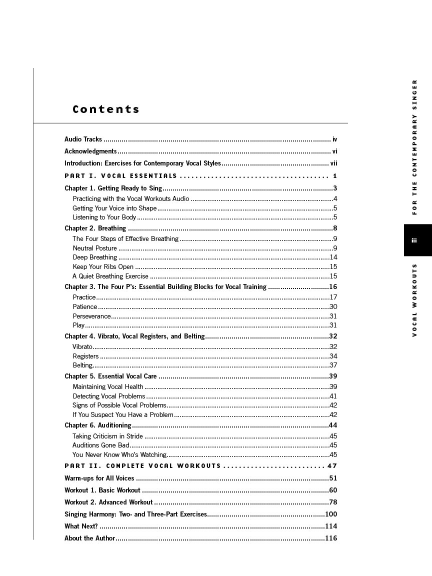 Vocal Workouts for the Contemporary Singer (Berklee Press)